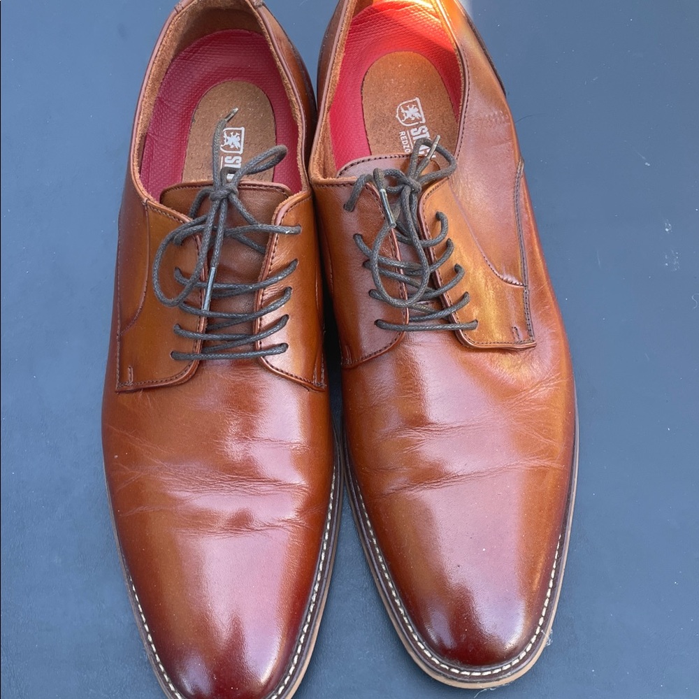 Stacy Adams Chestnut Leather Oxfords mens 12